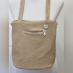 The Sak Tan Crochet Tote Bag